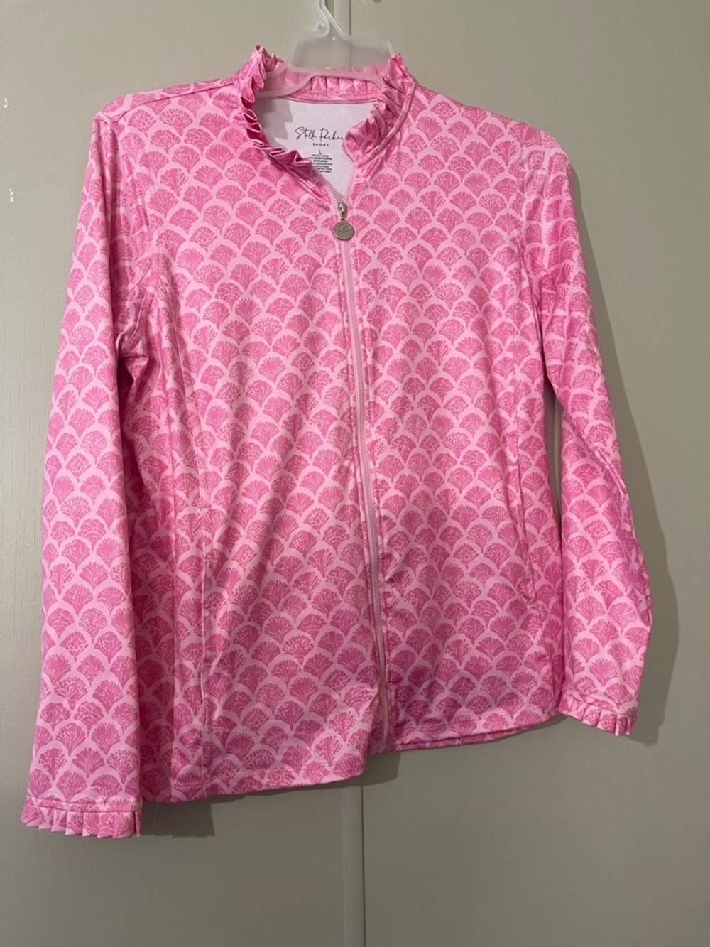 Stella Parker Pink Patterned Zip-Front Jacket NWOT Large